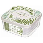 Комплект контейнеров для продуктов с декором 4 шт., 0,3л + 0,45л + 0,65л + 1л, Светло-серы (упаковка