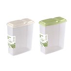 Емкость для сыпучих продуктов 2,3 л (Микс 1) Бежевый - зелёный (упаковка 24 шт.)