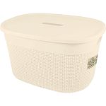 Корзина для хранения с крышкой Green Republic 18л лен (упаковка 10 шт.)