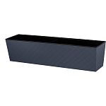 Ящик балконный InGreen Manhattan Cube 60 см c дренажной вставкой вулканический серый (упаковка 8 шт.