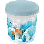 Набор банок для хранения продуктов Снежное настроение 2шт 0,5+1л Голубой (упаковка 30 шт.)