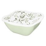 Салатник с крышкой с декором Perfect 1,8л, Зеленый (упаковка 12 шт.)