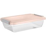 Контейнер для продуктов Plast Team HELSINKI с защёлками 0,7 л прямоугольный персиковая карамель (упа