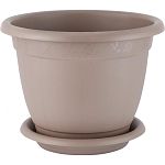 Горшок для цветов InGreen Aphrodite D 210 mm, 2,9л с подставкой №4, французский платан (упаковка 40