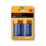 Kodak  Элементы питания  Max Alkaline  LR20-2BL   , (20/100) (упаковка 2 шт.)