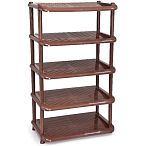 Этажерка для обуви КОМФОРТ, 5 полок (коричневая) 495х310х880мм (упаковка 2 шт.)