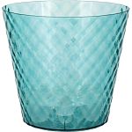 Горшок для цветов InGreen Manhattan Cristallo D160мм, 1,6 л c дренажной вставкой изумрудная вода