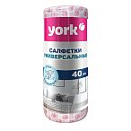 Салфетки вискозные  Тюльпан Премиум в рулоне YORK 40шт. (25х40 см)