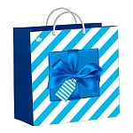 Подарочные пакеты 30x30+10 из мягкого пластика (Тико) (Синяя коробочка) Россия {2200003771
