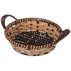 Корзинка с ручками, Коллекция Натурель, Золотой кант 25*6/9 см