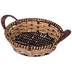 Корзинка с ручками, Коллекция Натурель, Золотой кант 25*6/9 см