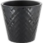 Горшок для цветов InGreen Manhattan D125мм, 1 л c дренажной вставкой, оникс