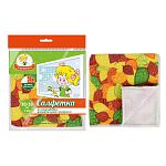 Салфетка УНИВЕРСАЛЬНАЯ с рисунком Умничка Микрофибра 30*30см 1шт. (упаковка 60 шт.)