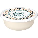 Миска Modena 1,2л с крышкой с декором Терраццо, Светло-бежевый