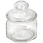Банка стеклянная для сыпучих продуктов с фигурной стекл крышкой, LATTINA, объем: 0,3 л, тм (упаковка