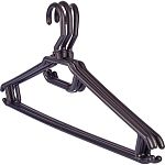 Набор вешалок Keeplex Light для легкой одежды 48-50, 3шт., 40,5х20,5х3см черный (упаковка 30 шт.)