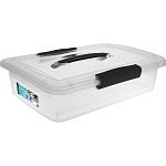 Ящик для хранения Keeplex Vision с защелками и ручкой 5л 37х27,4х9,5см прозрачный кристалл (упаковка