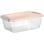 Контейнер для продуктов Plast Team HELSINKI с защёлками 1 л прямоугольный персиковая карамель (упако
