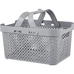 Корзина для хранения с ручками Plast Team Stockholm, 15 л серый шторм (упаковка 5 шт.)