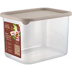 Банка для сыпучих продуктов Sugar&Spice Vanilla прямоугольная 1л с гибкой крышкой латте (упаковка 16