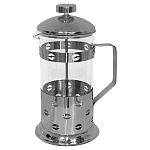 Чайник/кофейник (кофе-пресс) Caffe,1000 мл, из жаропр стекла, в корпусе из нерж стали, B535-1000ML