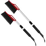 Щетка для снега Spin&Clean Techno телескопическая, со съемным скребком, 67-87 см, signal red (упаков