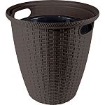 Кашпо InGreen Rattan D 380мм 30л с внутренним горшком 16 л, Горький шоколад (упаковка 4 шт.)