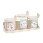 Набор емкостей Ассорти, на полке, Бежевый (упаковка 9 шт.)