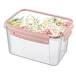 Контейнер для продуктов Lock&ok с декором 1,5л, Микс 1, Розовый/Бежевый (упаковка 18 шт.)