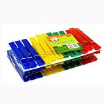 Прищепки малые 7,4см набор 24шт (упаковка 50 шт.)