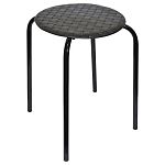 Табурет Береста с круглым сиденьем h45 (черный)