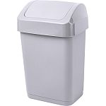 Контейнер для мусора Step 25 л с крышкой-маятником, серый (упаковка 6 шт.)