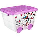 Ящик для игрушек 23л ДЕКО единорог