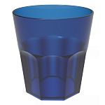 Стакан граненый прозрачный, Синий прозрачный (упаковка 24 шт.)