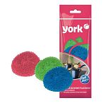 Губки  для посуды пластиковые YORK 3шт.