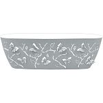 Горшок для цветов Plast Team Butterflies 7,3 л 470х150 мм овальный 475х160х149 мм серый шторм (упако