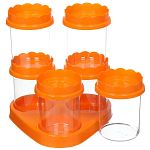 Набор ёмкостей Джаз 0,5л на подставке (оранж)