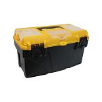 Ящик для инструментов ТИТАН 18' (с коробками) черный с желтым 0,25х0,235х0,43м