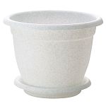 Горшок для цветов Борнео D 190 mm, 2,1л с подставкой №3 мраморный (упаковка 40 шт.)