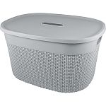Корзина для хранения с крышкой OSLO 18л серый шторм (упаковка 10 шт.)
