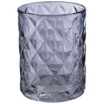 Стакан для ванной комнаты CRYSTALITE (стекло), цвет: серый