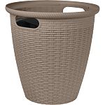 Кашпо напольное Rattan D 266мм/10 л с внутренним горшком 6 л, французский платан (упаковка 12 шт.)