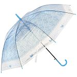 Зонт-трость полуавтоматический BASIC, 90 см (ЭВА), цвет: голубой