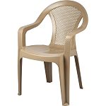 Кресло Decorona DeVeranda садовое 540x535x785 мм, круглая сетчатая спинка, молочный шоколад (упаковк