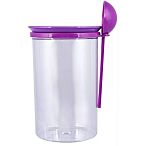 Банка для сыпучих продуктов с ложкой Lavender 0,7л фиолетовый (упаковка 30 шт.)