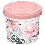 Банка с завинчивающейся крышкой 0,7л с декором Сад пионов (розовый) (упаковка 12 шт.)