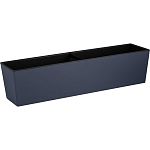 Ящик балконный InGreen London Cube 60 см c дренажной вставкой вулканический серый