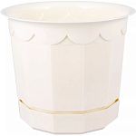 Горшок для цветов с поддоном 3,2л (d 200, h 175мм)(молочный) (упаковка 36 шт.)