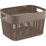 Корзина для хранения Keeplex Дождь с ручками 3л 21х15,5х13см нежный тауп