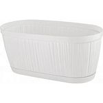 Горшок для цветов InGreen BARCELONA 2,7л, 275х145мм овальный белый (упаковка 18 шт.)